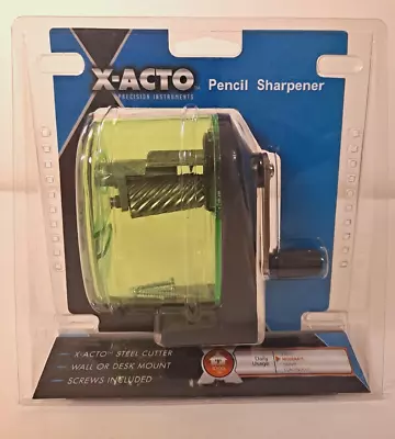 Elmers X-Acto 1065 Steel Cutter Manual Pencil Sharpener Wall Or Desk Mount NEW • $15.99