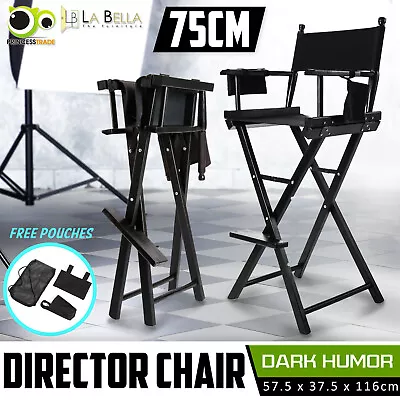 Tall Director Chair Artist Professional Makeup Artist Movie Wooden Folding Camp • $134.90