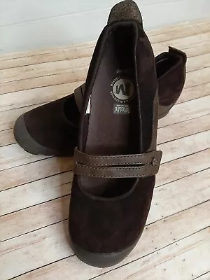 Merrell Plaza Bandeau Women's Mary Jane Shoes Size 7 Leather Chocolate Brown • $35.99