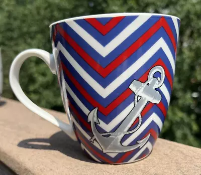 Pfaltzgraff Nautical Red White And Blue Mug -- Immaculate • $15