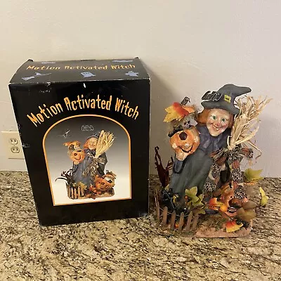 Motion Activated Witch Sounds Lights & Movement RARE SWC 18” W/ Box Halloween • $29.99