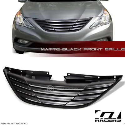 *Matte Black* For 2010-2013 Sonata Bagdeless Sport Front Bumper Grill Grille ABS • $70