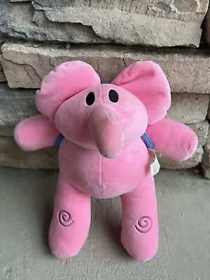 Pocoyo Show Friend Elly Plush Lovey Pink Elephant W/Backpack 11” Doll MINT! • $35