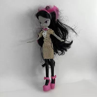 Monster High Gray Skin Black Pink Hair Treble Clef On Face Gold Dress EUC • $25