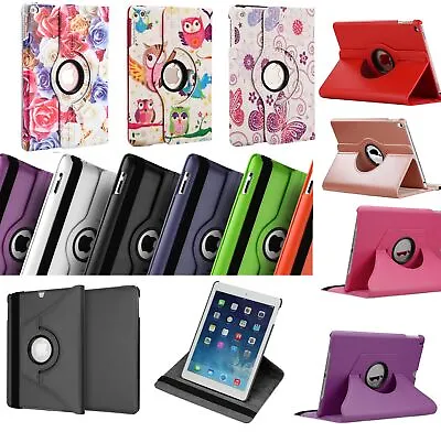 For IPad Pro 9.7 2017/18 Air 2 IPad 4 IPad3 Case 360° Rotating Leather Cover • £5.83