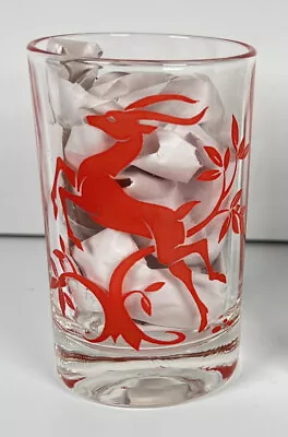 Vintage Federal Glass Gazelle Juice Glass Red • $5