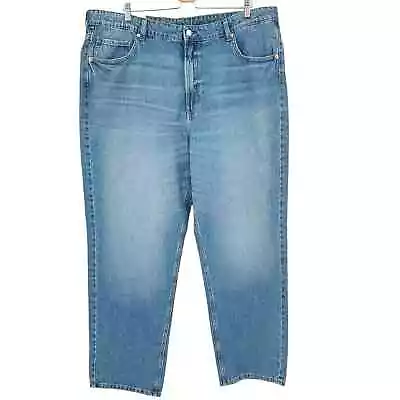 H&M Womens 90s Straight Ultra High Waist Jeans Size 20 NWT Medium Wash • $35.81