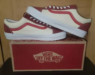 VANS Style 36 Retro Sport Canvas Suede Sneakers - Red Mens Sz 10 Shoes With Box • $46
