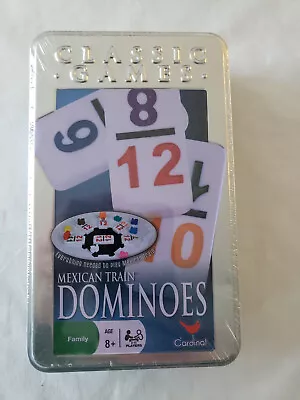 Dominoes Mexican Train Tin Sealed New Game Cardinal Classic Games • $29.95