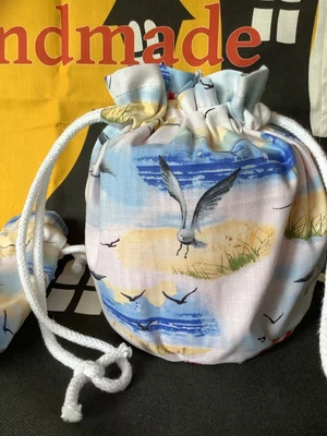 £5.99 • Buy Toilet Roll Cover. Drawstring. Seagull. Handmade.