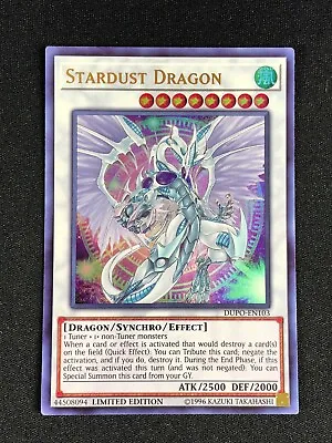 Yugioh Stardust Dragon Dupo-en103 Ultra • $2.45