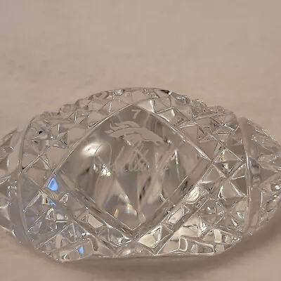 Waterford Crystal John Elway Football Paper Weight Limited 158/650 Denver Bronco • $44