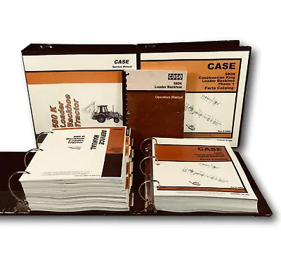 $155 • Buy Case 580K Backhoe Loader Tractor Phase 1 Service Parts Operators Manual Shop Set