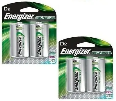 2 - Energizer Rechargeable D Nimh Battery 2 Pack • $26.12