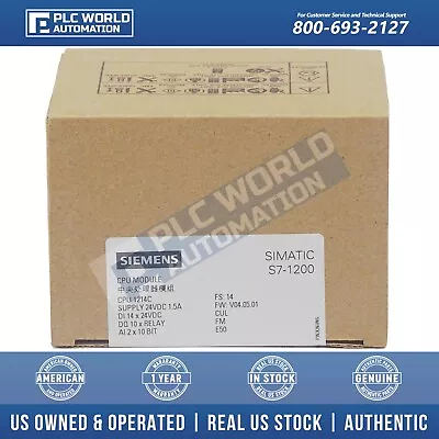 $445 • Buy New Sealed Siemens 6ES7214-1HG40-0XB0 S7-1200 CPU 1214C Late Mfg Date 2 Yr Wty