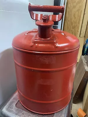 Justrite Galvanized Steel  Safety Can 5 Gal. Capacity Red 7150100 Empty Type 1 • $29