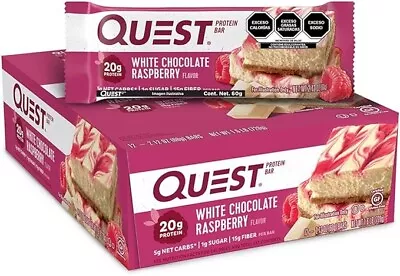 Quest Nutrition White Chocolate Raspberry Flavored Protein Bar High Protein-Au • $59.99