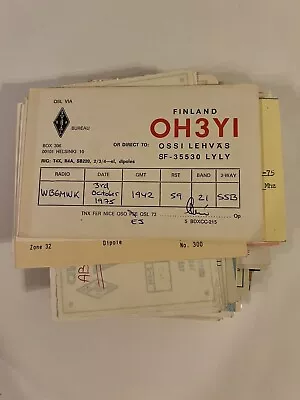 VTG QSL Ham Radio Card Lot (100) 1970s 1989s International Amateur Operators • $24.99