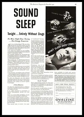 $9.95 • Buy 1932 Ovaltine The Swiss Food Drink  Sound Sleep  Entirely Without Drugs Print Ad