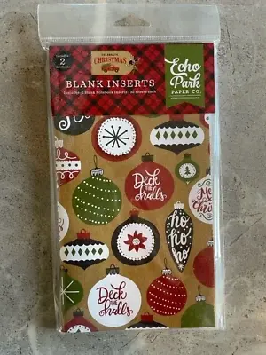 Echo Park Traveler's Notebook Celebrate Christmas Blank Inserts - 2 Notebooks • £2.99