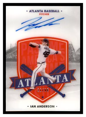 2021 Panini Chronicles America's Pastime Auto 21/99 Ian Anderson Atlanta Braves • $0.99