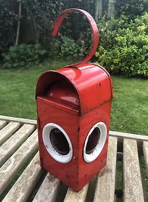 Vintage Red Road Works Railway Paraffin Safety Lantern • £50