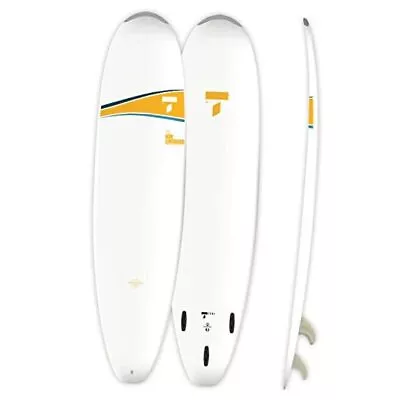  7'6 Mini Longboard Dura-Tec Performance Surfboard Yellow  • $558.41