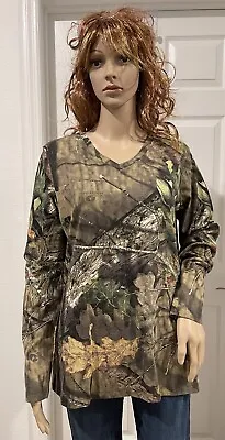 Mossy Oak Country Break Up Women's Long Sleeve Camo T-Shirt Sz L EUC • $17