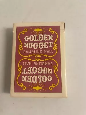 Vintage GOLDEN NUGGET Las Vegas Casino Playing Cards Maroon/Red PreOwned • $65.99