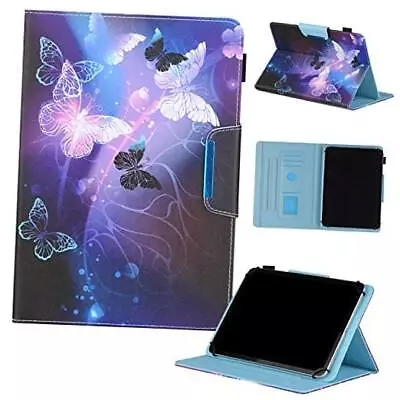 Universal 7 8 Inch Android Tablet Case Tablet Case Cover 01 Purple Butterfly • $19.60