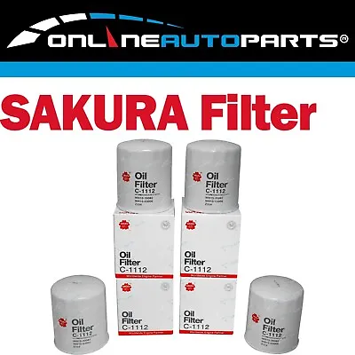 4 Oil Filters Sakura C1112 (Z334) For Toyota 1HZ 1HDT 4.2L 70 80 100 Series • $53.95
