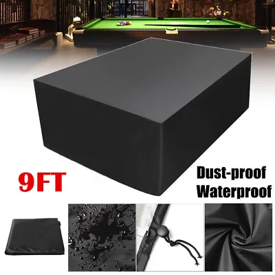 Fit To 8-9ft Pool Snooker Billiard Table Cover Polyester Waterproof Dust Cap • $35.69