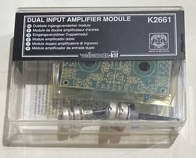 VELLEMAN-KIT K2661 Dual Input Amplifier Module • $25