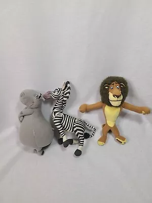 Lot Of 3 Madagascar DreamWorks Plush Figures 2005 • $25.86