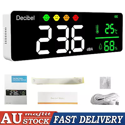 Wall Mounted Sound Level Meter 30-130dB 3 In 1 Digital Display Decibel Meter AU • $69.99