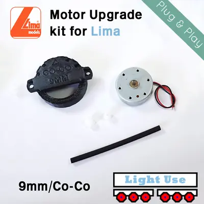 Lima Replacement CD Motor Upgrade Kit (9MM/CoCo/37/47/Deltic/Tender Drive) LA5 • £12.90