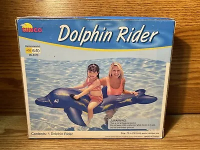 Sunco Pool Floatie Dolphin Rider 2006  Pool Summer Days NIB Vintage Pool Toys • $112.29