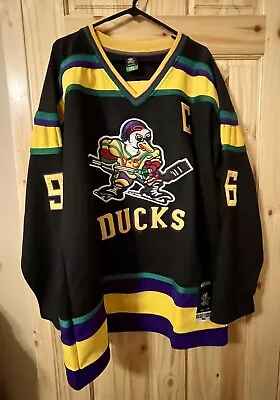 Mighty Ducks #96 Charlie Conway Movie Jersey Size Adult 2XL Black • $29.99