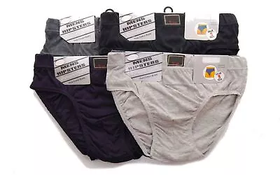 Cotton Rich Briefs Slips Mens Underpants Assorted Colours S-6XL 6 Pairs  • £14.99