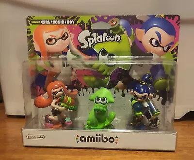 $100 • Buy Splatoon Triple Set Green Girl Squid Boy Nintendo Amiibo