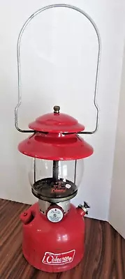 Vintage Coleman Lantern Red 200A Pyrex Globe 11/1970 • $115