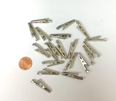 (20) Belkin Non-Insulated Steel Mini Alligator Clips 1/4  Jaw Opening Clamps • $12