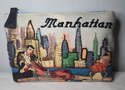 Frankie & Johnnie Makeup Bag - MANHATTAN - NY Skyline - NWOT • $14.99