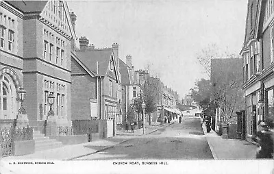 £9 • Buy Postcard  Burgess Hill - Church Road - Shops - Animated Scene - Circa 1905
