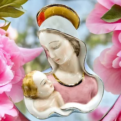 Madonna And Child Signed Italy Figurine Blessed Mother Italian Statue Mary Jesus • $132.97
