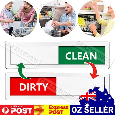 $6.92 • Buy Clean Dirty Dishwasher Magnet Indicator Sign W/ Non Scratch Magnetic Backing VIC