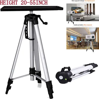 Height Adjustable Projector Stand Aluminum Alloy Tripod Stand Laptop Table Tray • £26.95