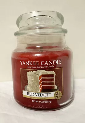 97% Left Yankee Candle Red Velvet Cake Medium 14.5 Oz Jar~ Rare~ Retired Scent • £28.94