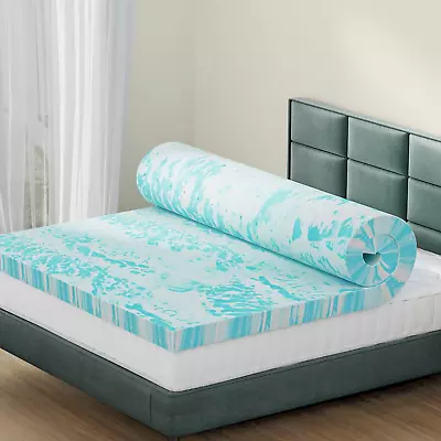 Memory Foam Mattress Topper Cooling Soft Breathable Thick Ventilated Gel Infused • $37.89