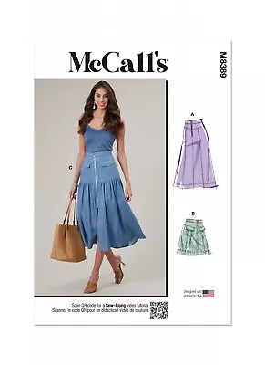 McCall's SEWING PATTERN M8389 Misses' Skirts With Front Zip Sizes 4-12 Or 12-20 • £14.99